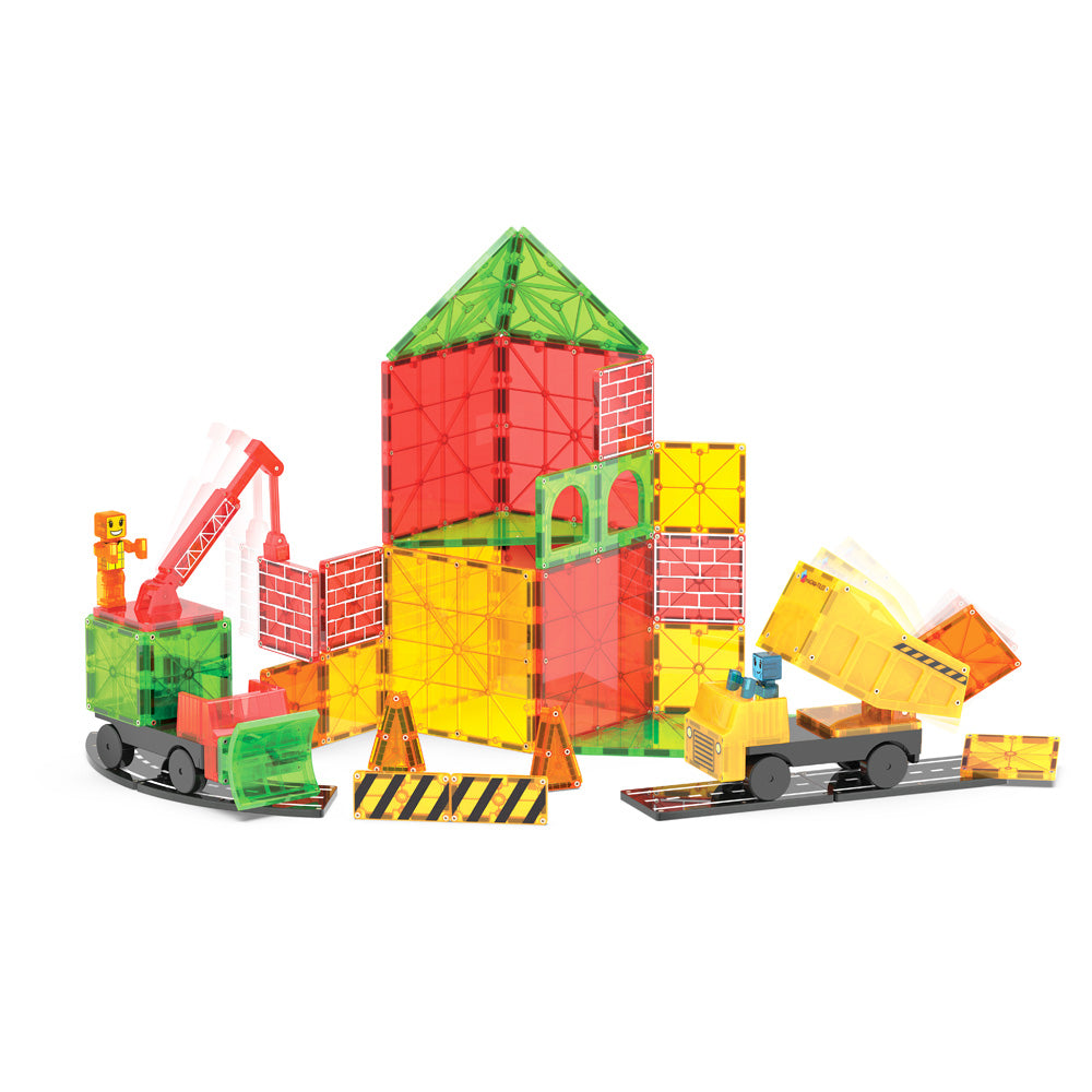 MAGNA-TILES® Builder XL 50-Piece Magnetic Construction Set, The ORIGINAL Magnetic Building Brand