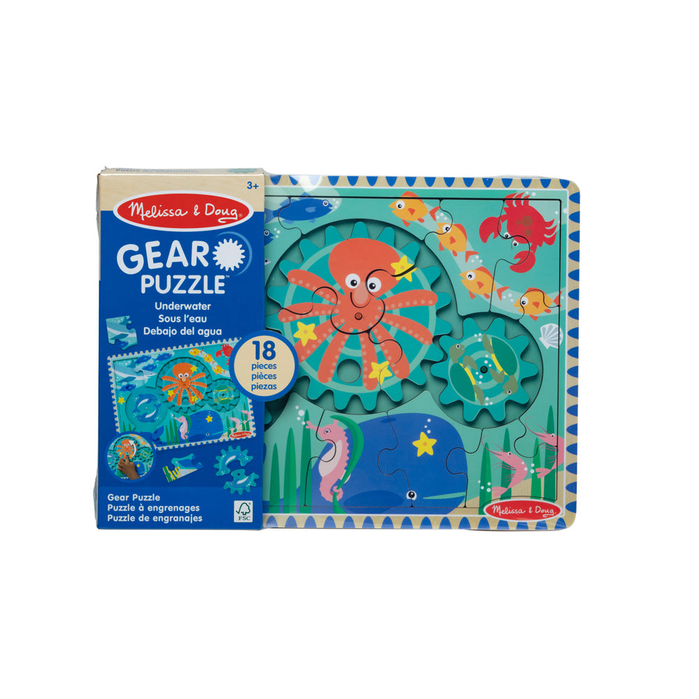 Melissa & Doug Underwater Wooden Gear Puzzle