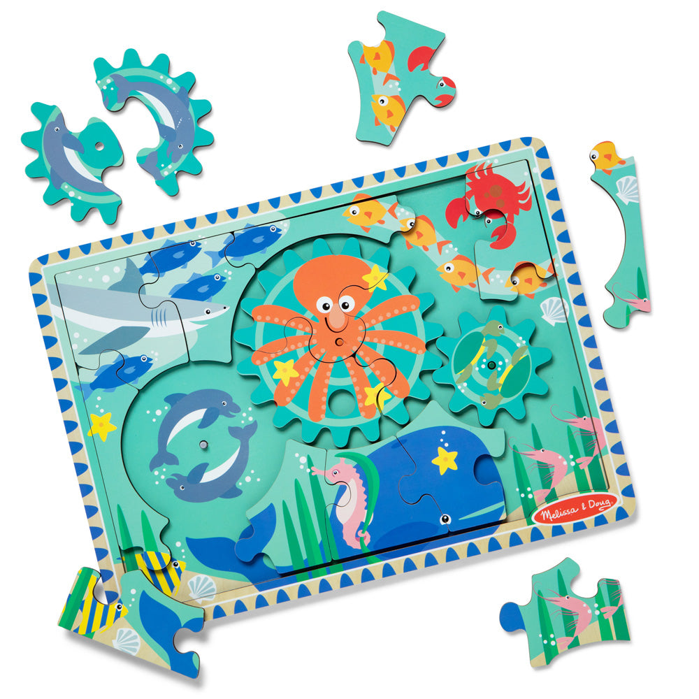 Melissa & Doug Underwater Wooden Gear Puzzle