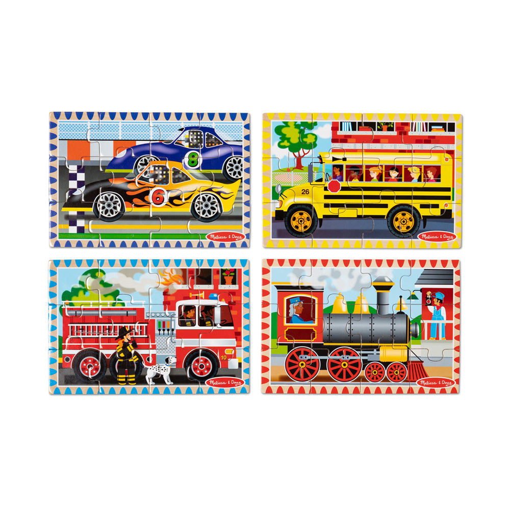 Melissa & Doug Vehicle Puzzles in a Box