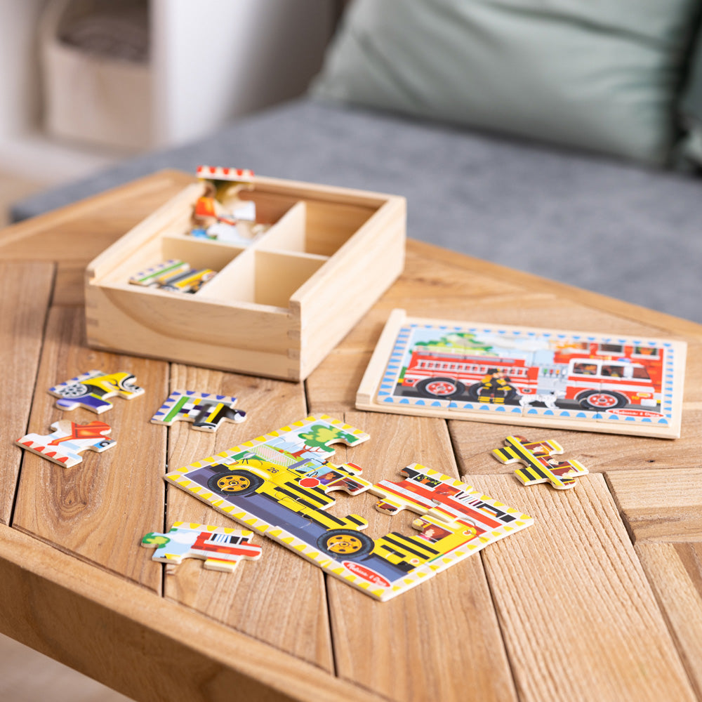 Melissa & Doug Vehicle Puzzles in a Box