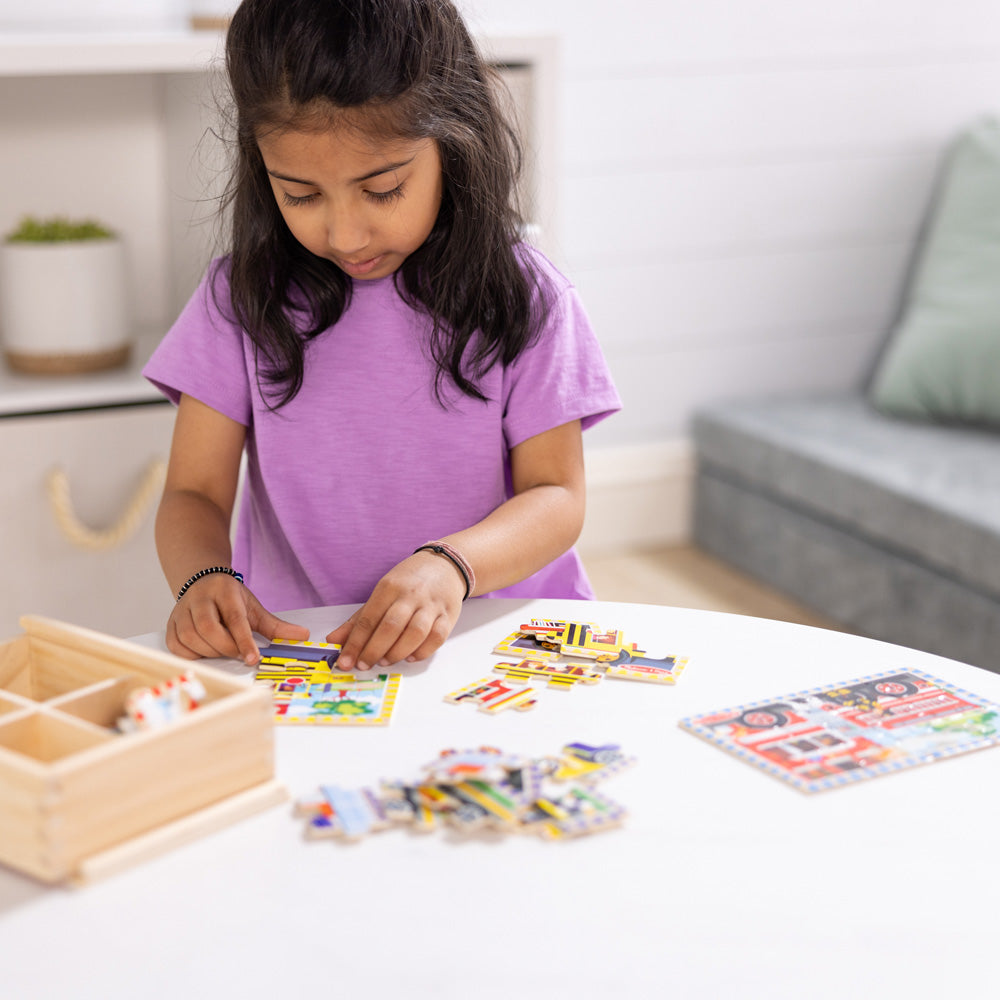 Melissa & Doug Vehicle Puzzles in a Box