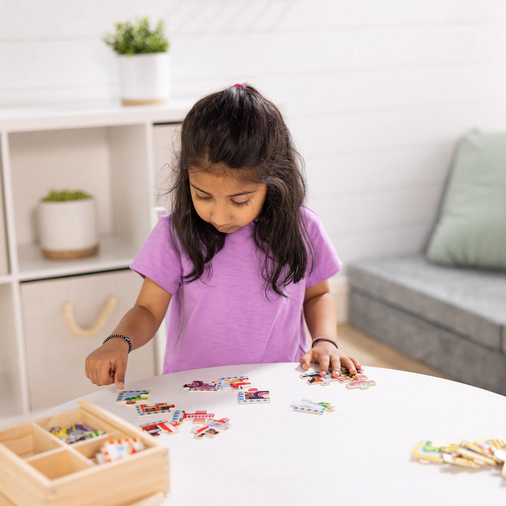 Melissa & Doug Vehicle Puzzles in a Box