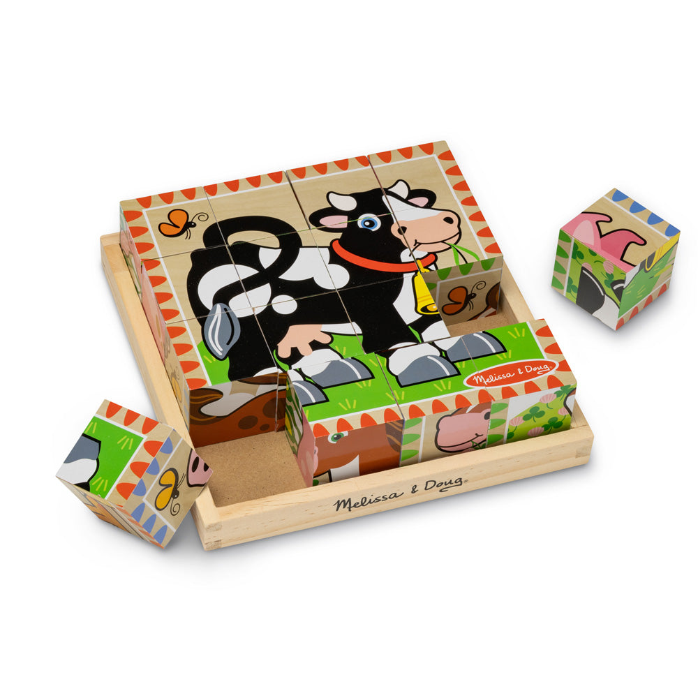 Melissa & Doug Farm Cube Puzzle - 16 Pieces