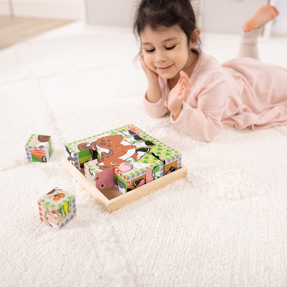 Melissa & Doug Farm Cube Puzzle - 16 Pieces