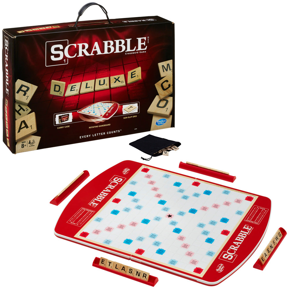 Scrabble Board Game Deluxe Edition Letter Tiles