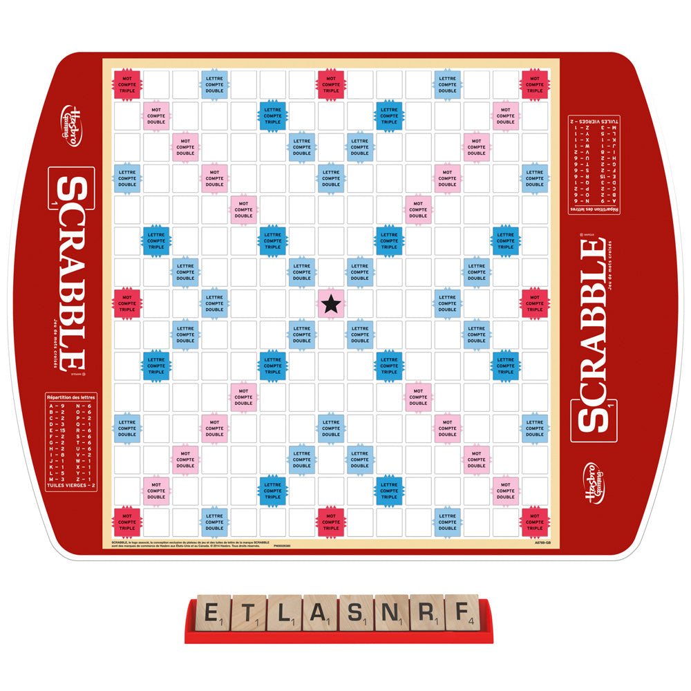 Scrabble Board Game Deluxe Edition Letter Tiles