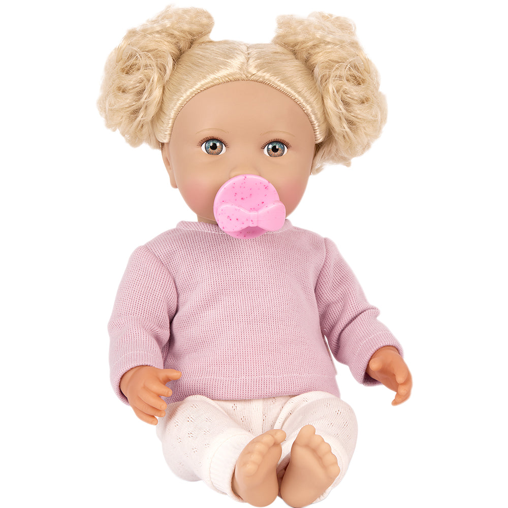 Lullababy Doll with Hair & Light Pink Top