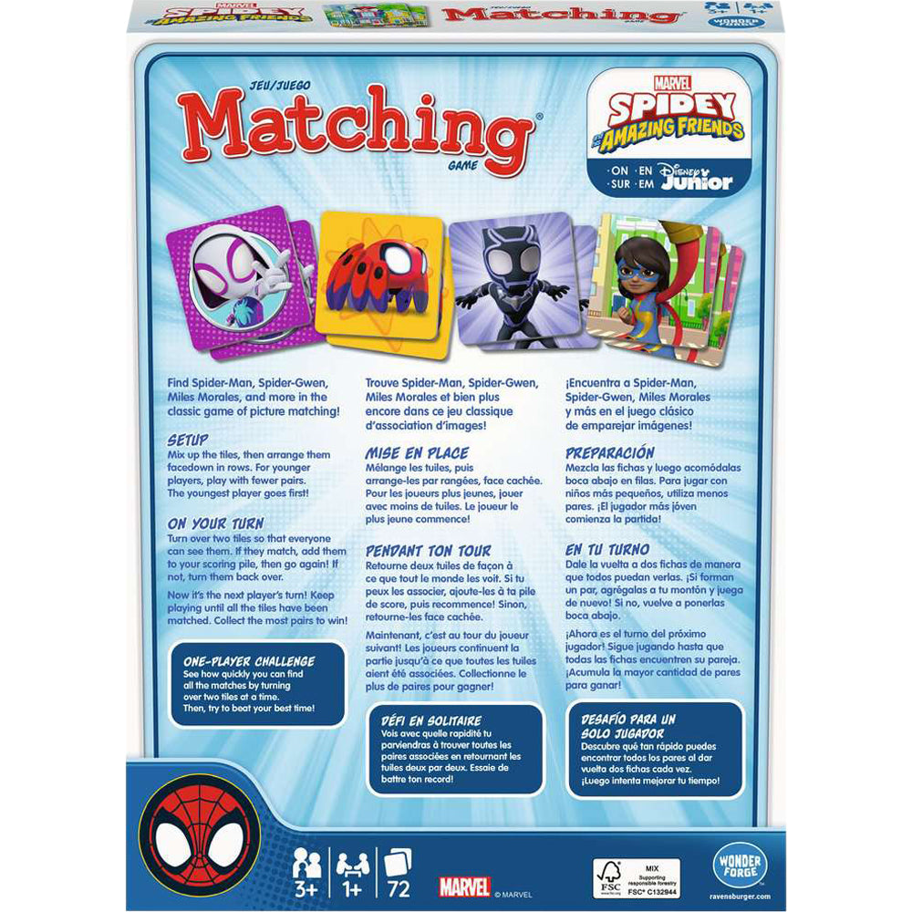 Spidey&Amazing Friends Matching Game - Trilingual