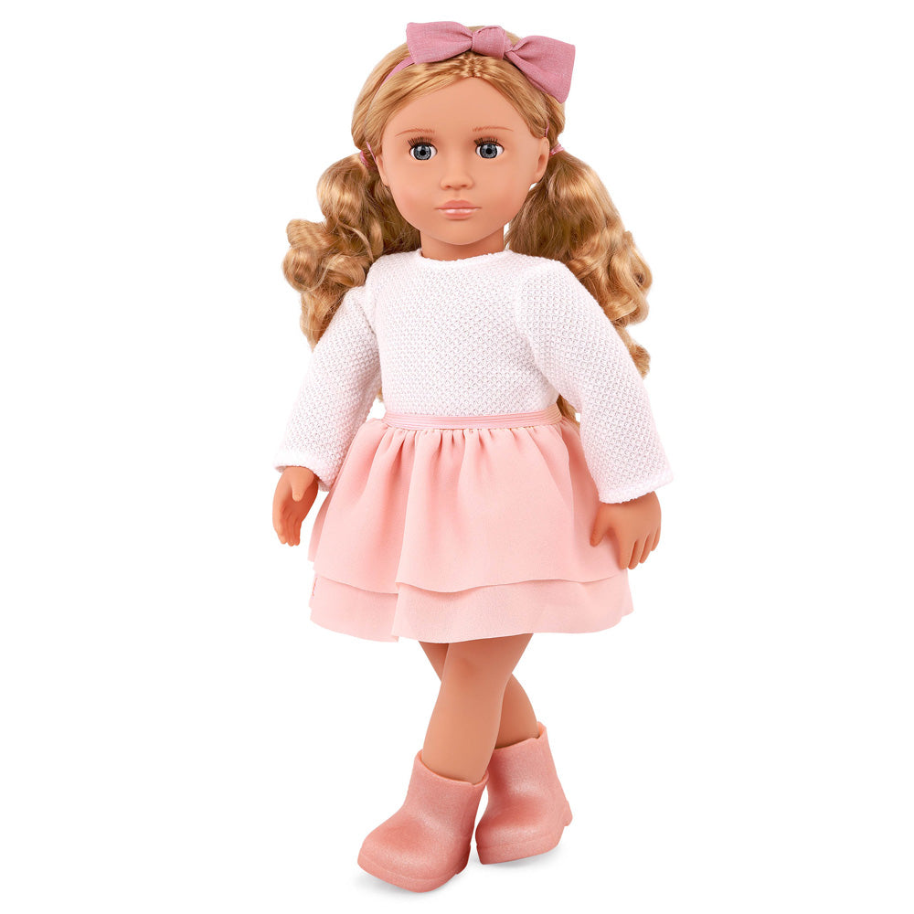 Our Generation Effie 18" Doll w/ Pink Skirt Outfit