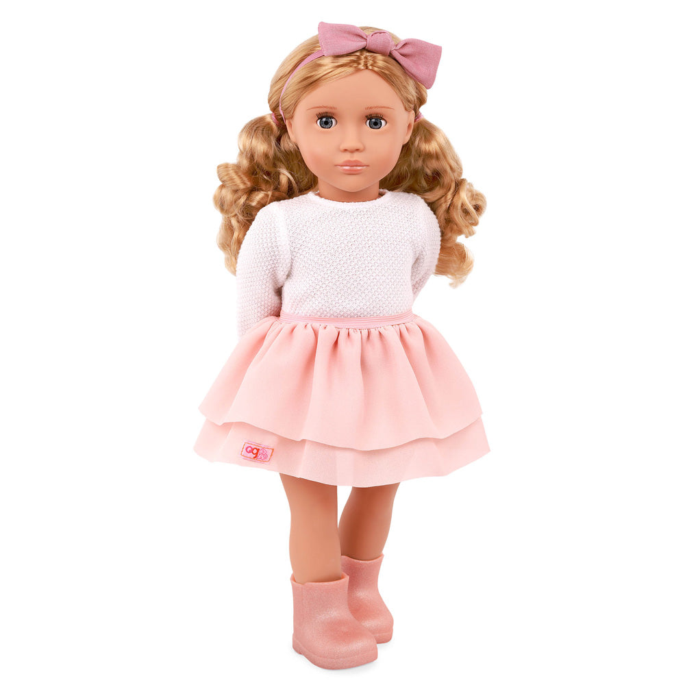 Our Generation Effie 18" Doll w/ Pink Skirt Outfit