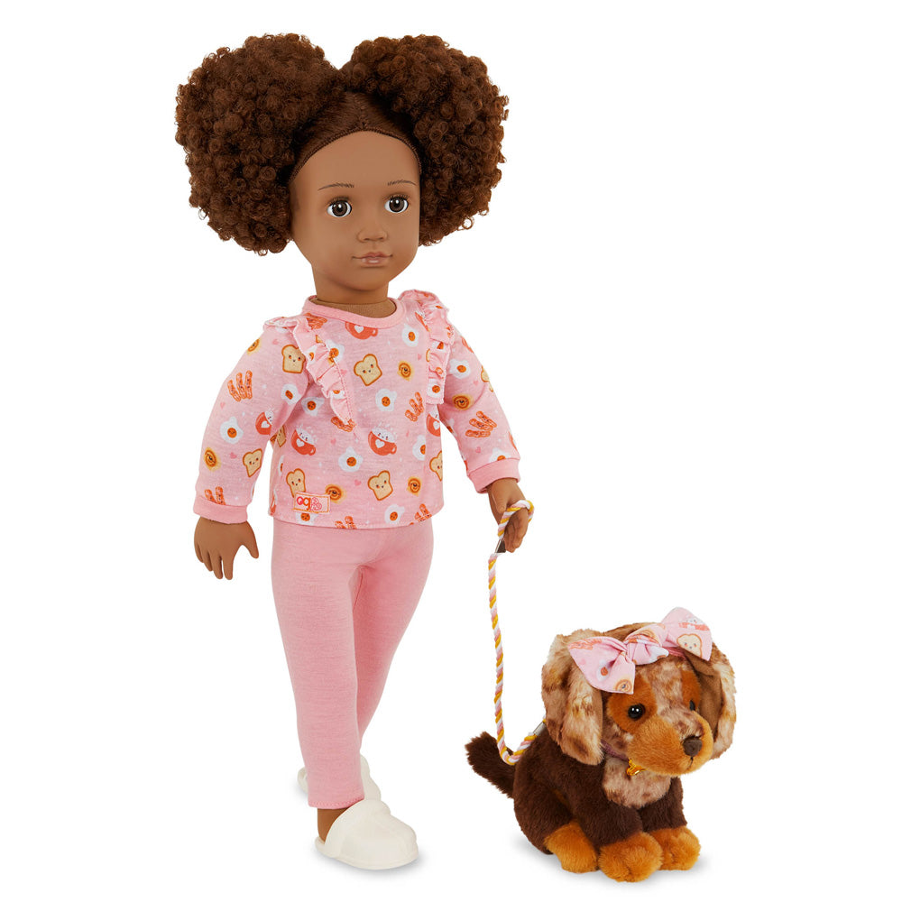 Our Generation Camryn 18" Doll with Pet Dog Coco