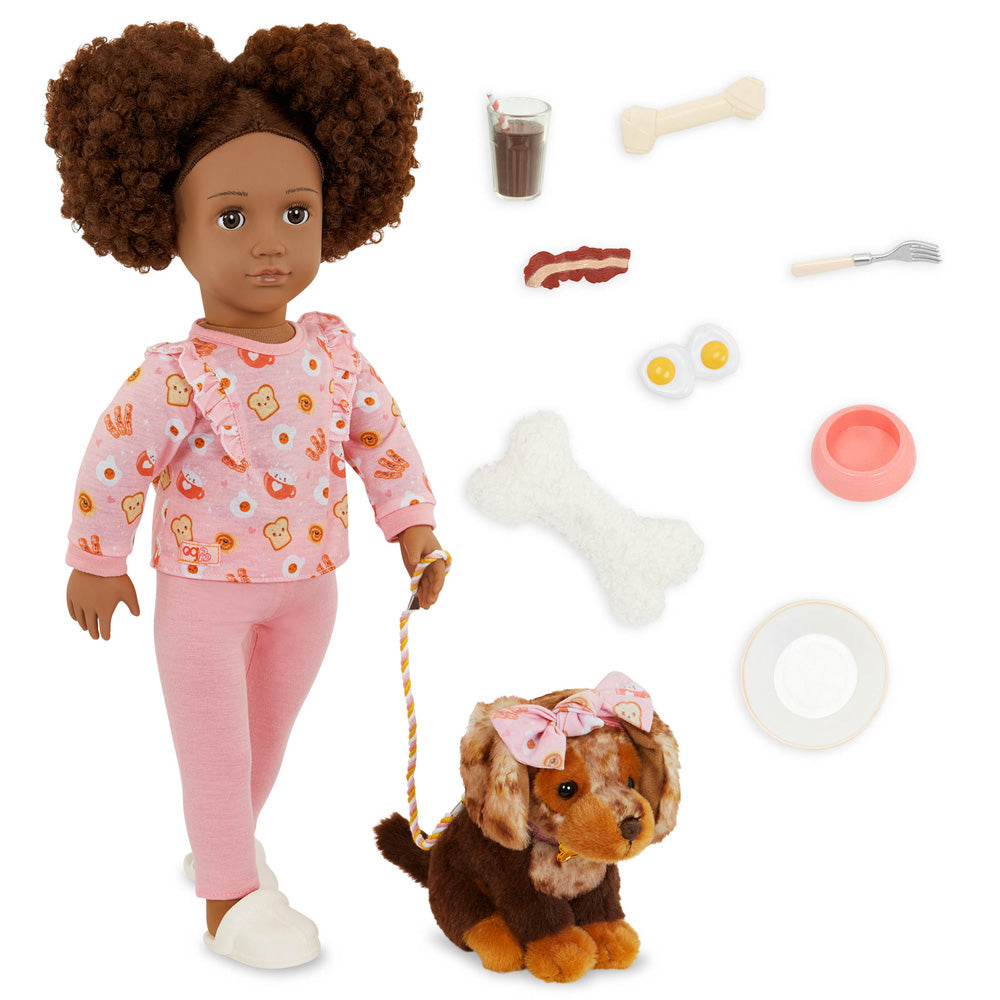 Our Generation Camryn 18" Doll with Pet Dog Coco