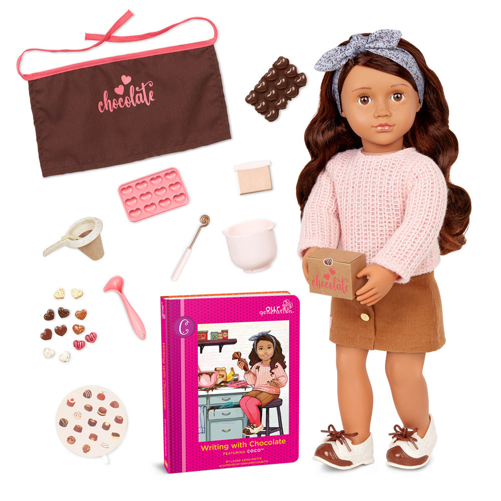 Our Generation Coco 18" Deluxe Doll with Book