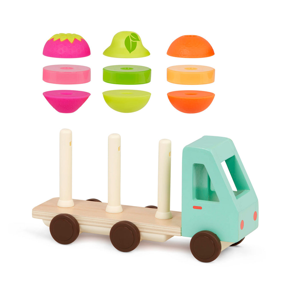 B.Toys Wooden Fruit Truck Stacker