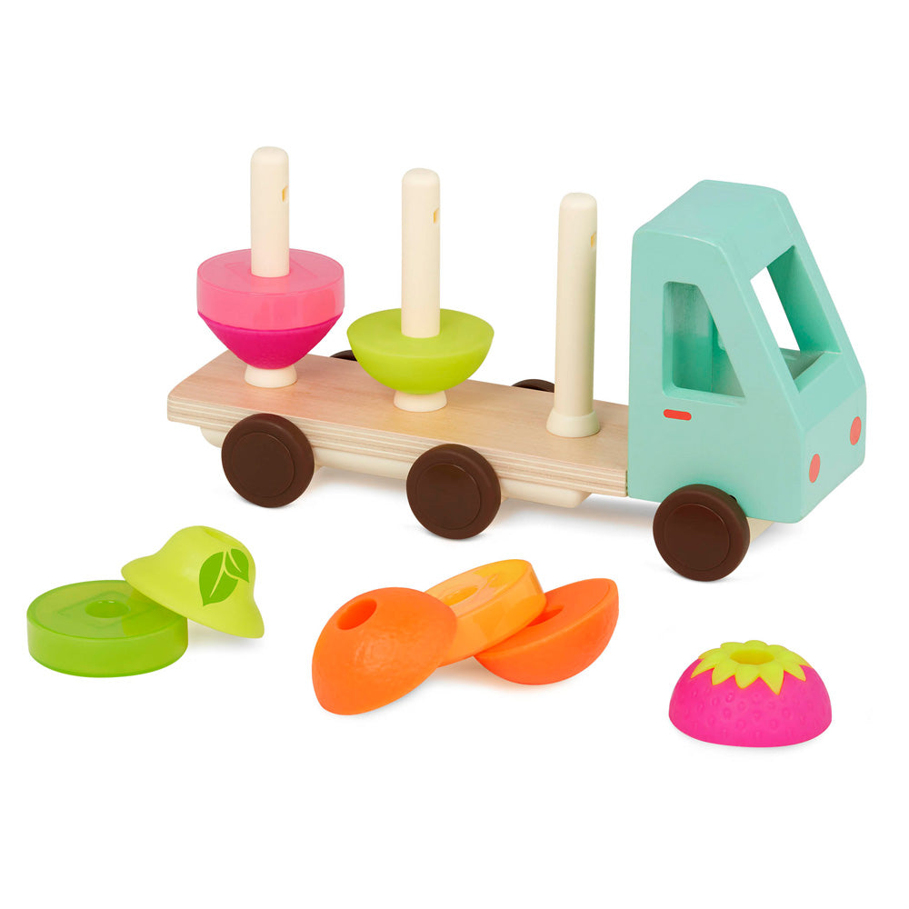 B.Toys Wooden Fruit Truck Stacker