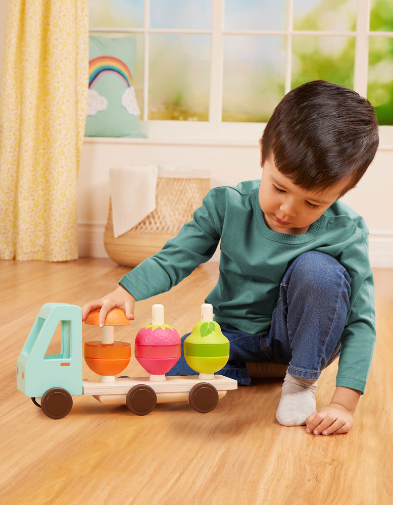 B.Toys Wooden Fruit Truck Stacker