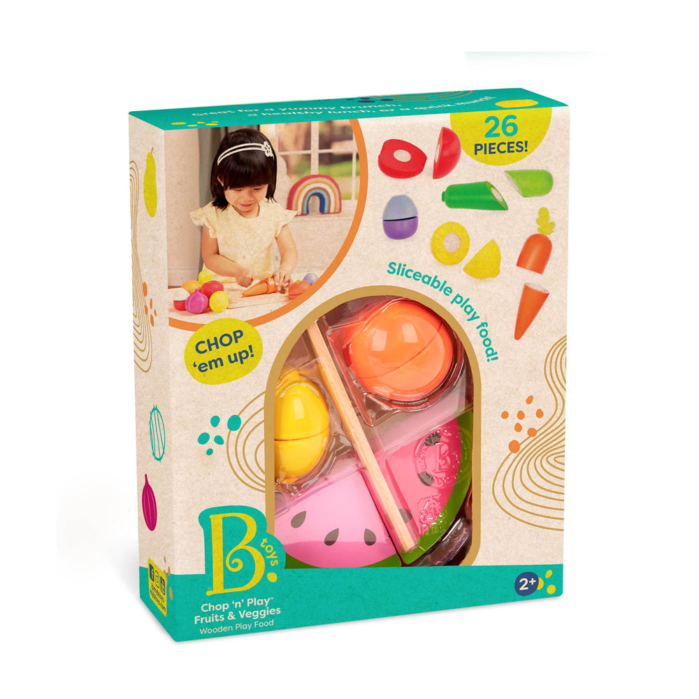 B.Toys Wooden Fruits & Vegetable Playset