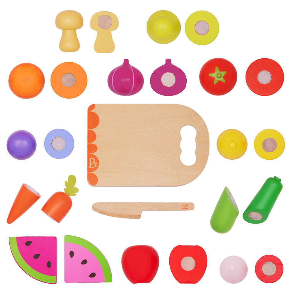 B.Toys Wooden Fruits & Vegetable Playset