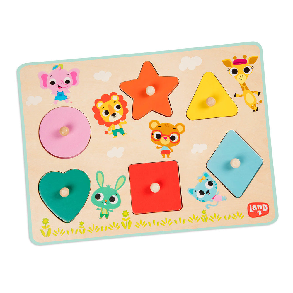 B.Toys Wooden Shapely Color  Puzzle