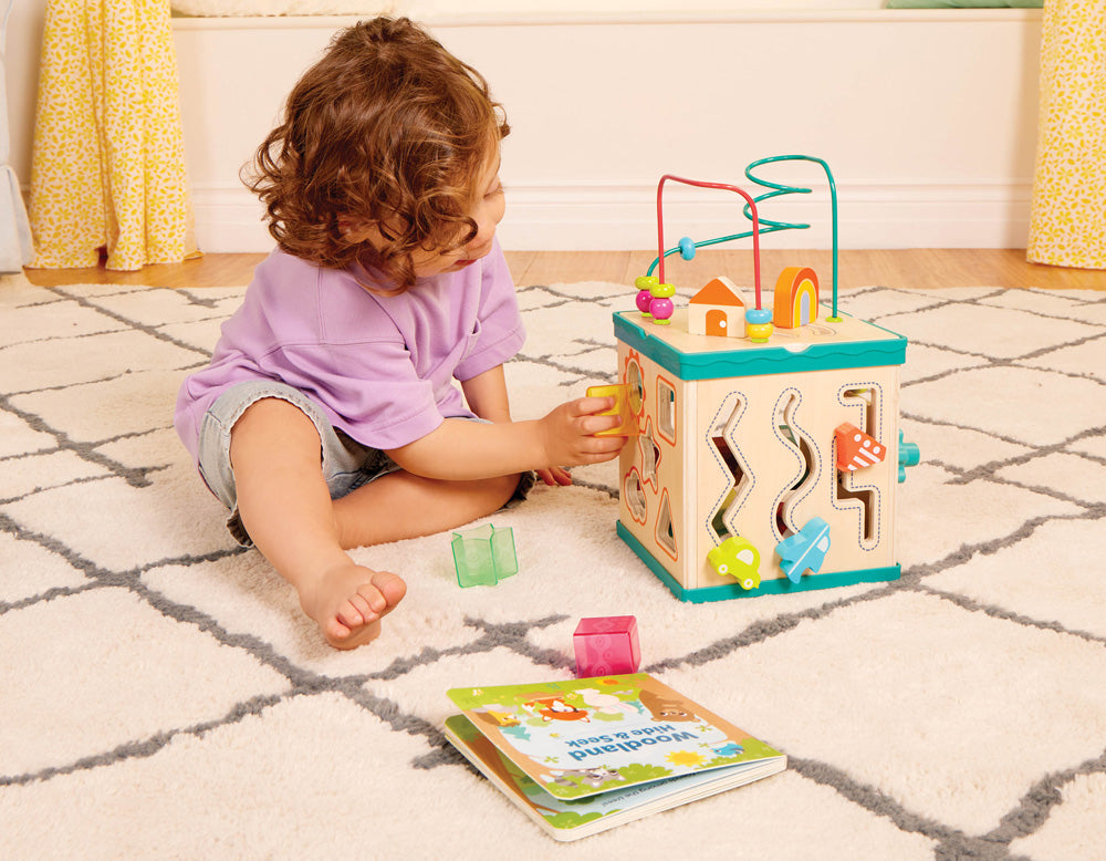 B.Toys Wooden Activity Cube