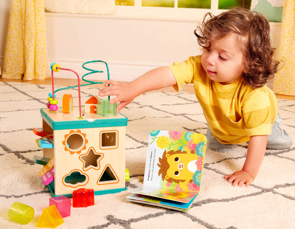 B.Toys Wooden Activity Cube