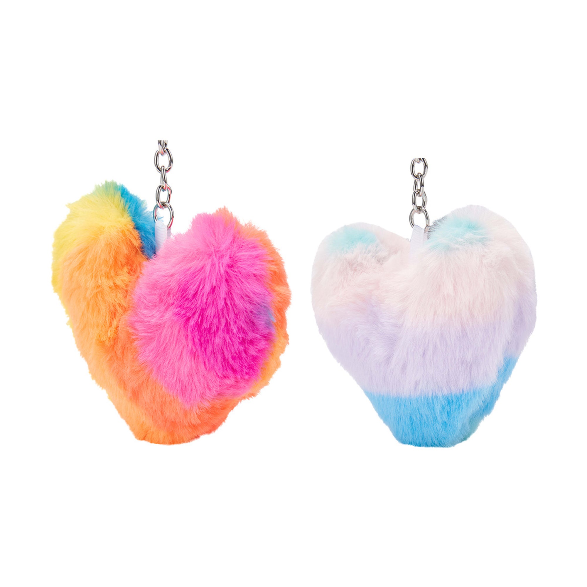 Fluffy Heart Key Charm Assorted