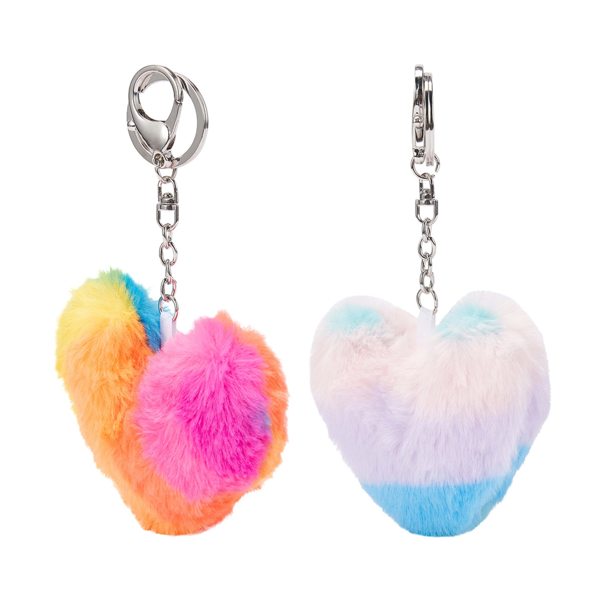 Fluffy Heart Key Charm Assorted