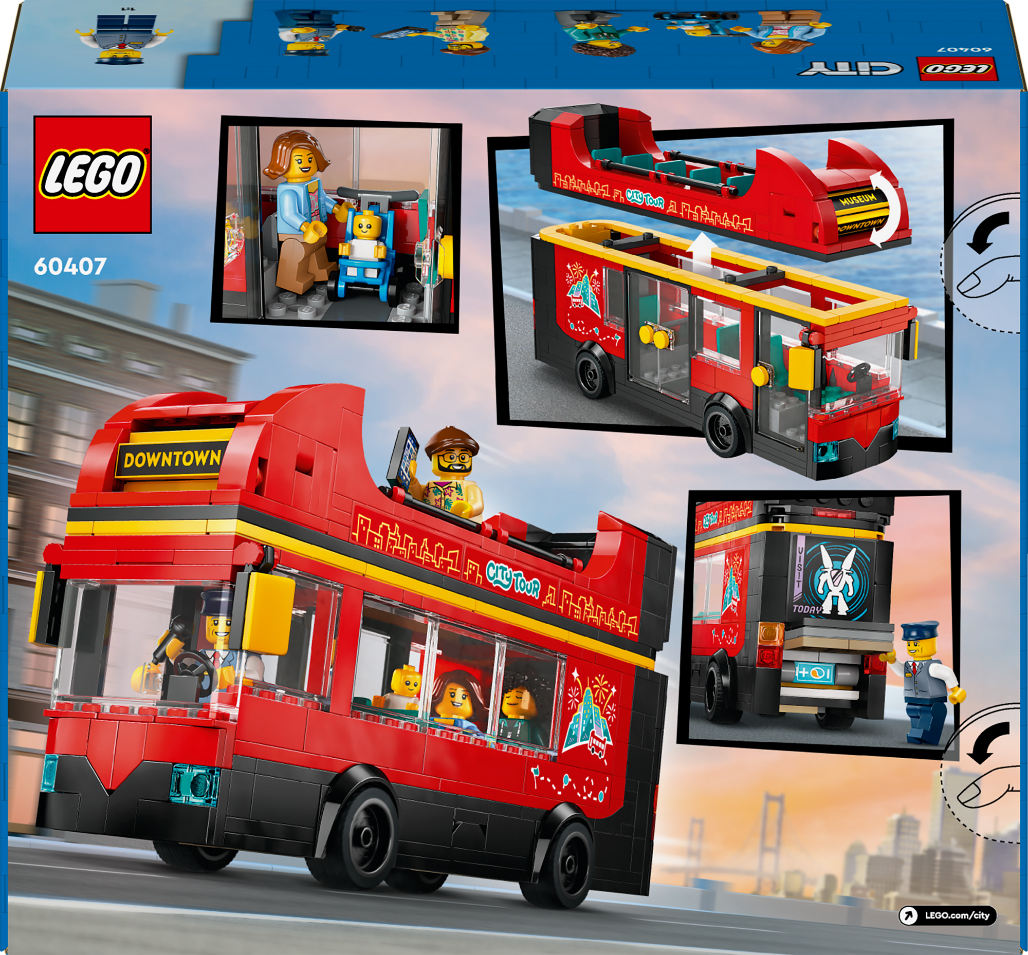 LEGO® City Big Vehicles Red Double-Decker Sightseeing Bus 60407