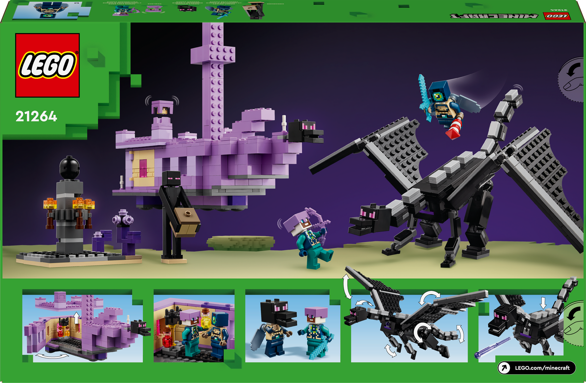 LEGO® Minecraft® The Ender Dragon and End Ship Toy 21264