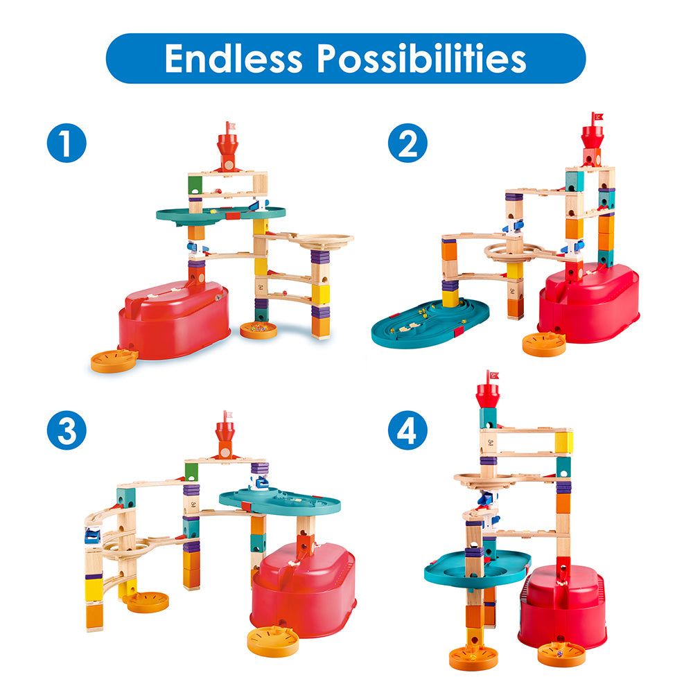 Hape Quadrilla Stack Track Bucket Set