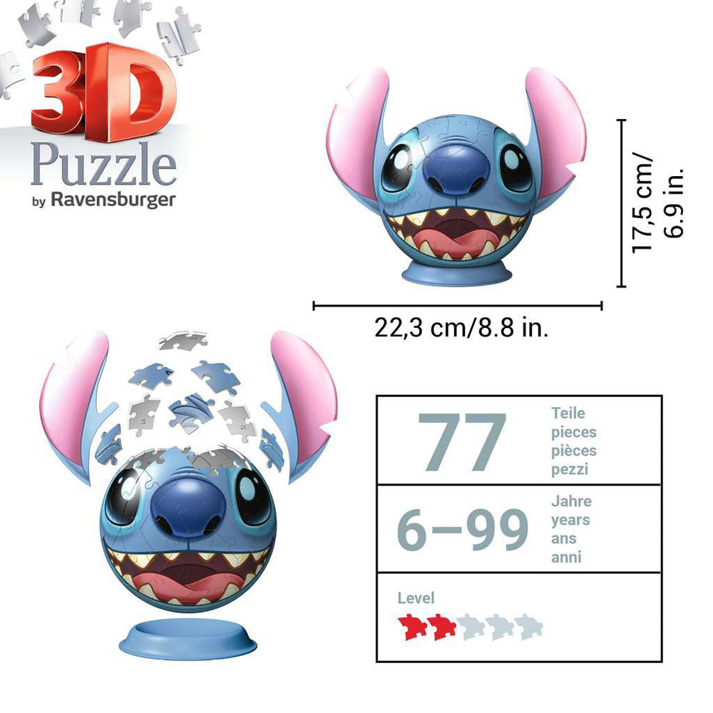 Stitch 72 pc Head w/Ears 3D Puzzle