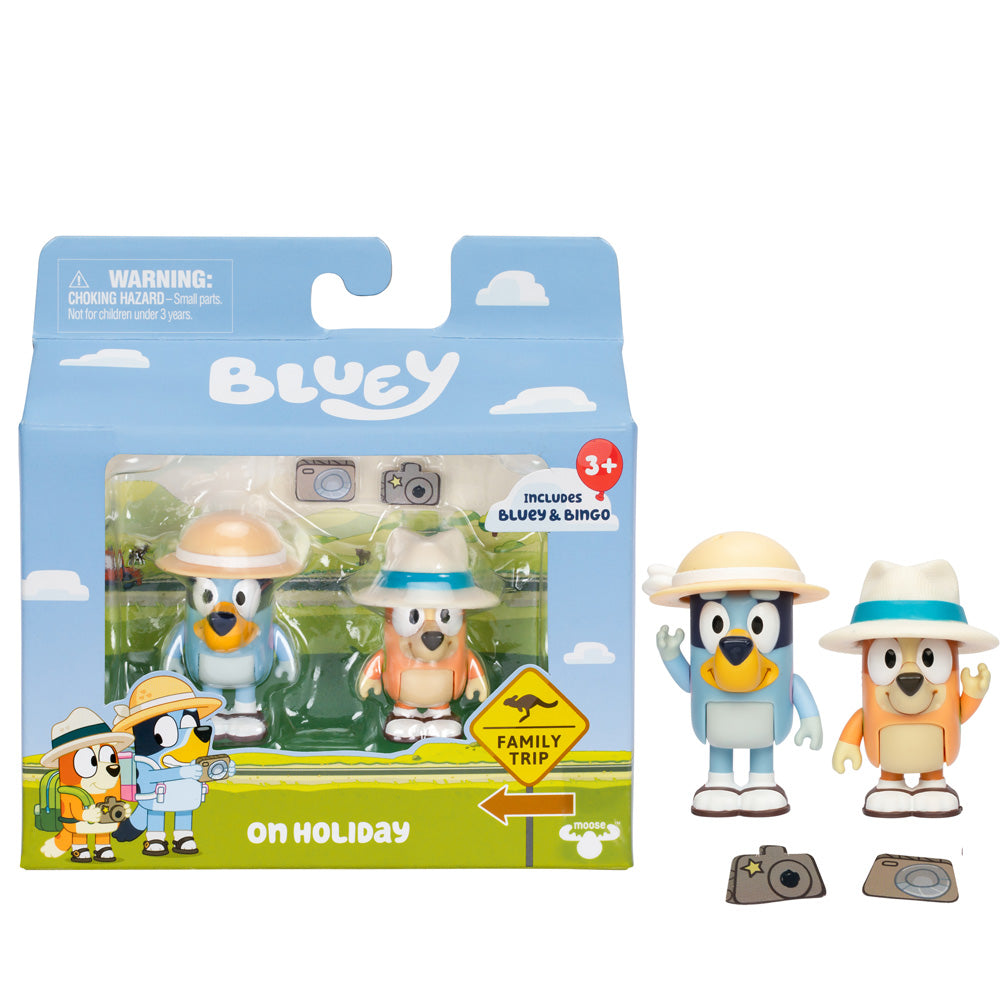 Bluey Holiday S11 Figure 2Pk On Holiday