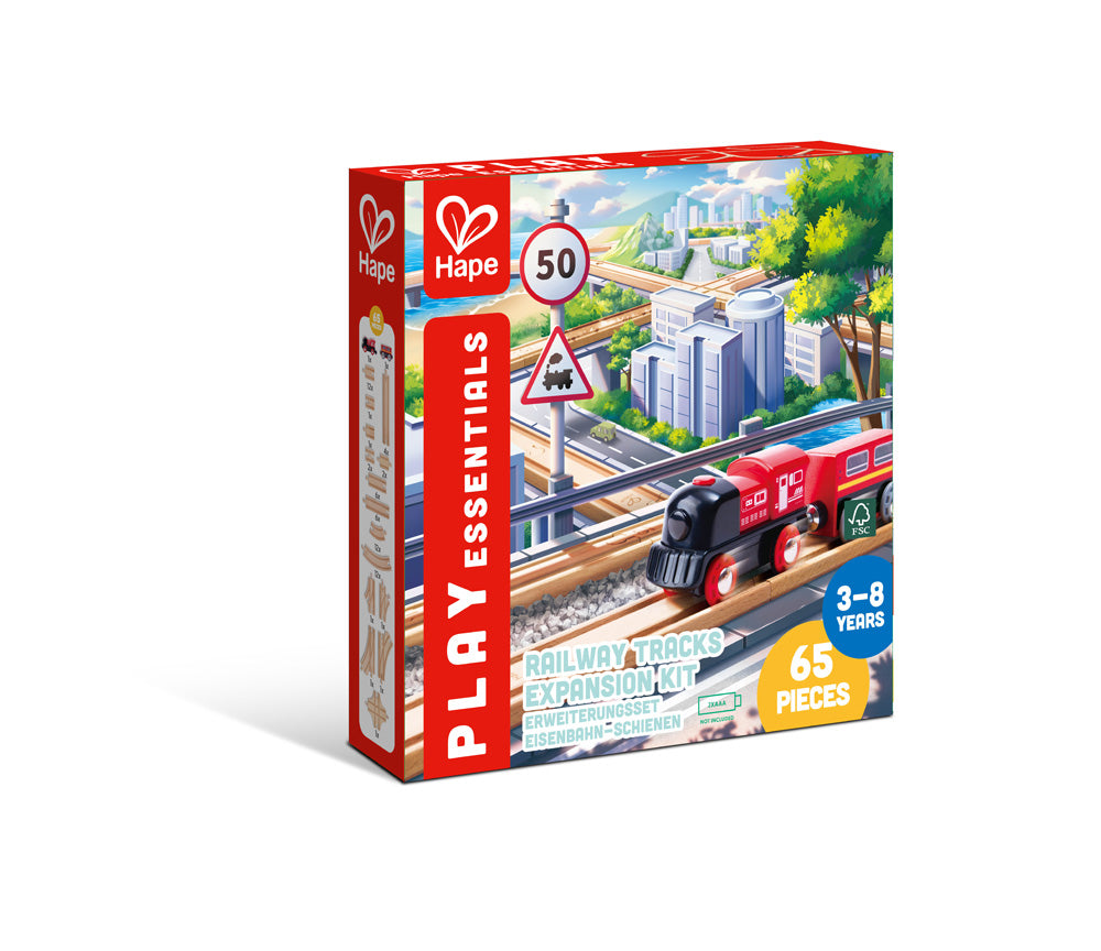 Hape 65 PC Railway & Expansion Set