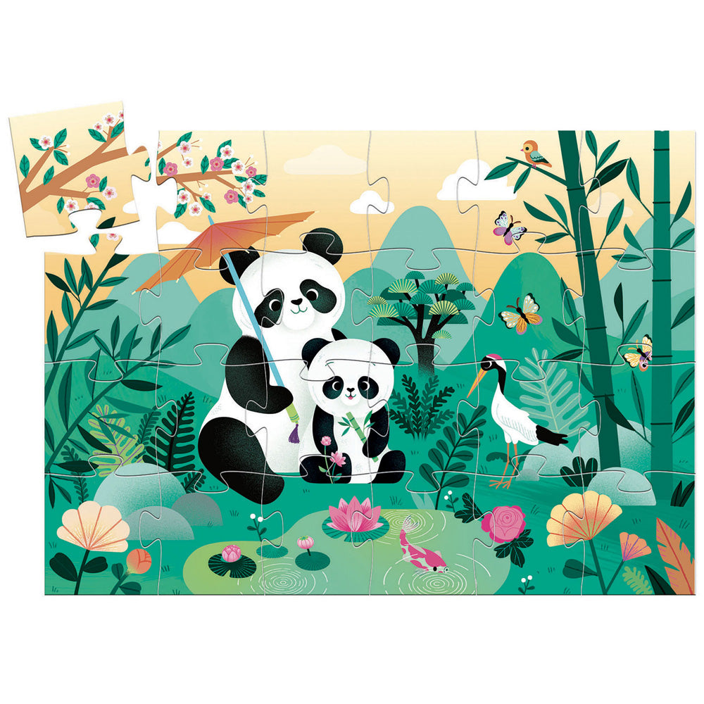 Djeco Silhouette Puzzle / Leo The Panda / 24 pcs