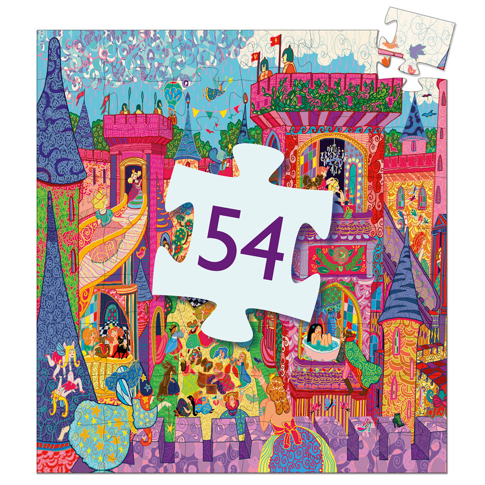 Djeco Silhouette Puzzle / Fairy Castle / 54 pcs