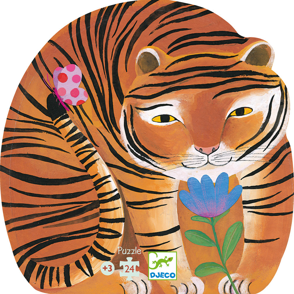 Djeco Silhouette Puzzle / The Tiger's Walk 24 pcs