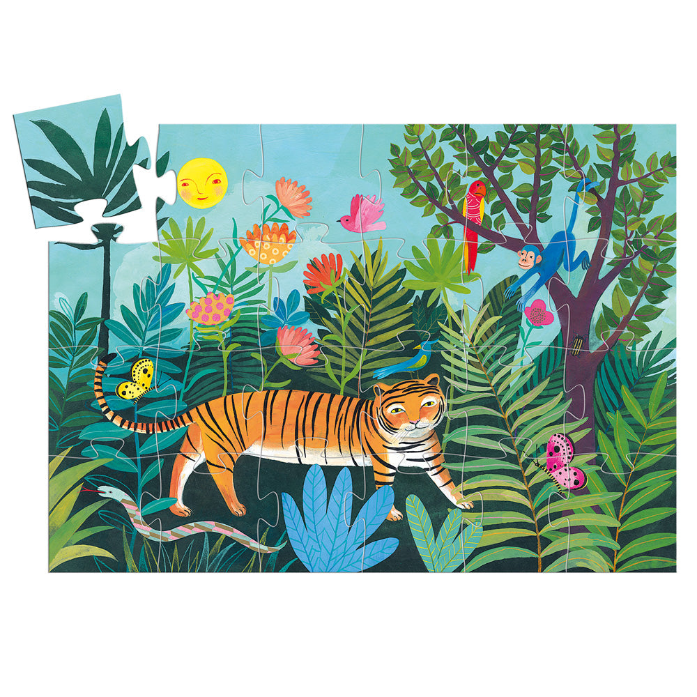 Djeco Silhouette Puzzle / The Tiger's Walk 24 pcs