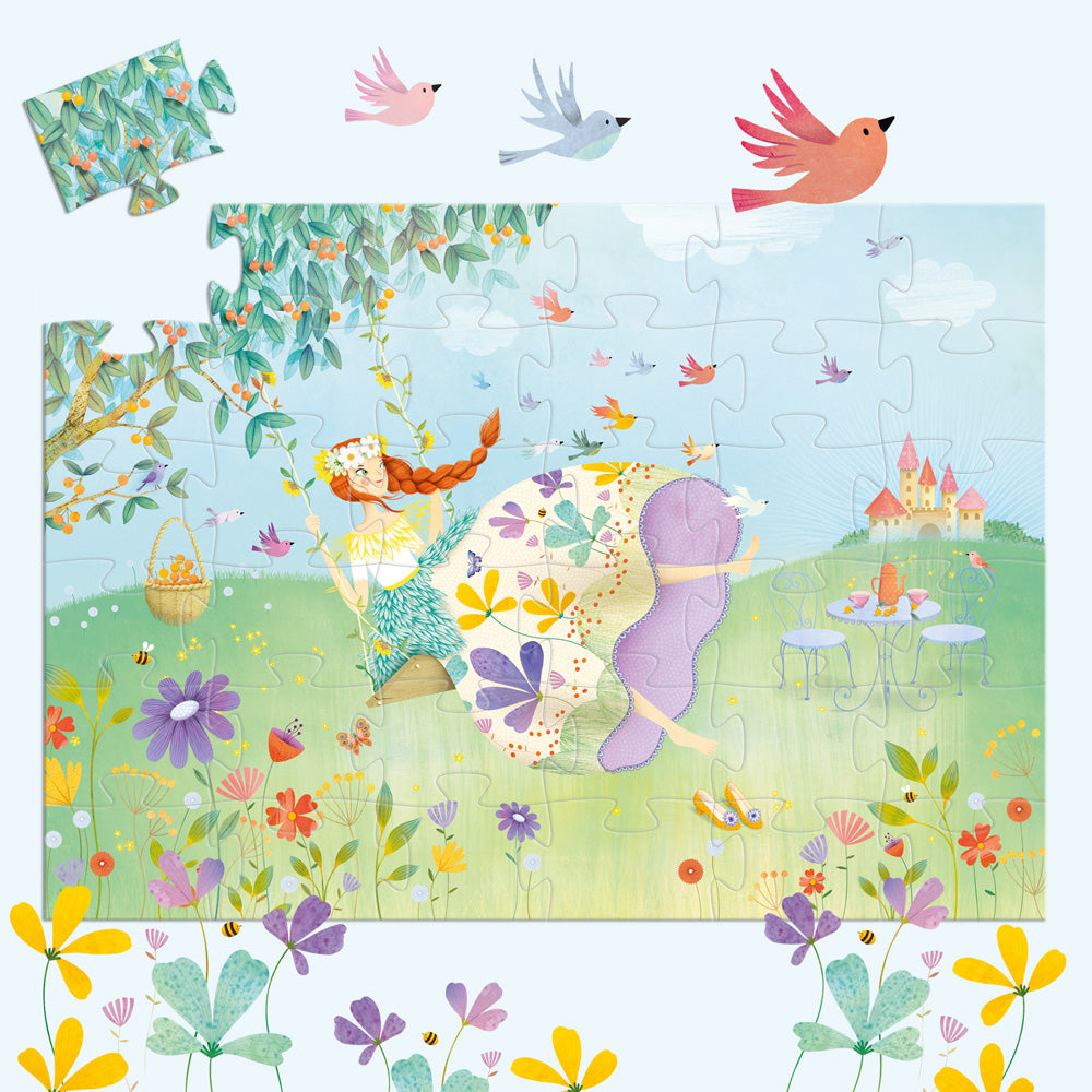 Djeco Silhouette Puzzle Princess of Spring 36 pcs