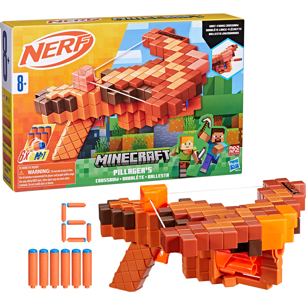 Nerf Minecraft Pillager's Crossbow Dart Blaster