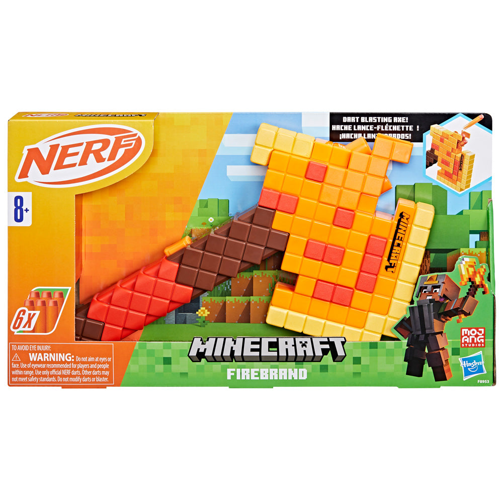 Nerf Minecraft Firebrand Dart Blasting Axe