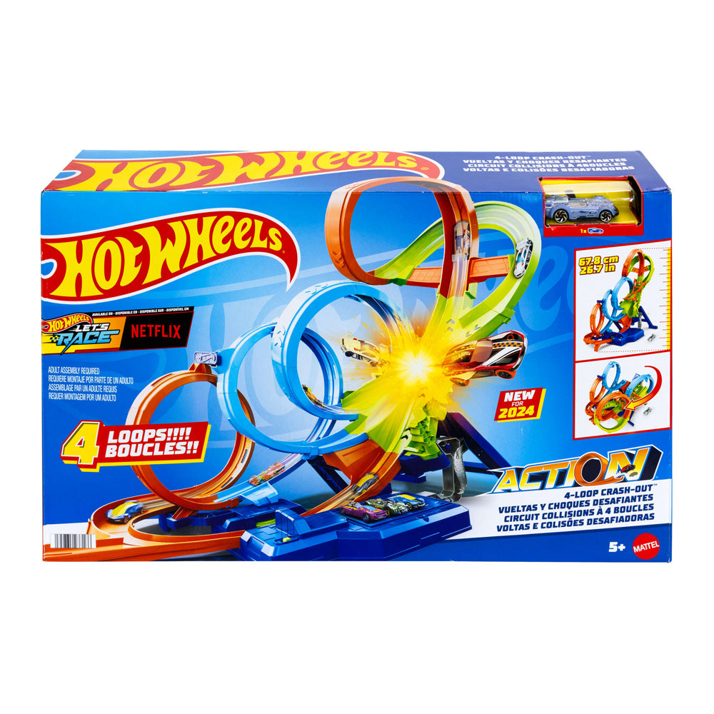 Hot Wheels® 4-Loop Crash-Out™ Track Set