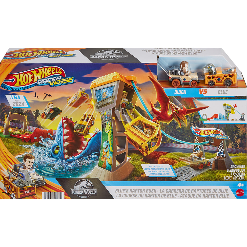 Hot Wheels Racerverse Blue'S Raptor Rush TrackSet