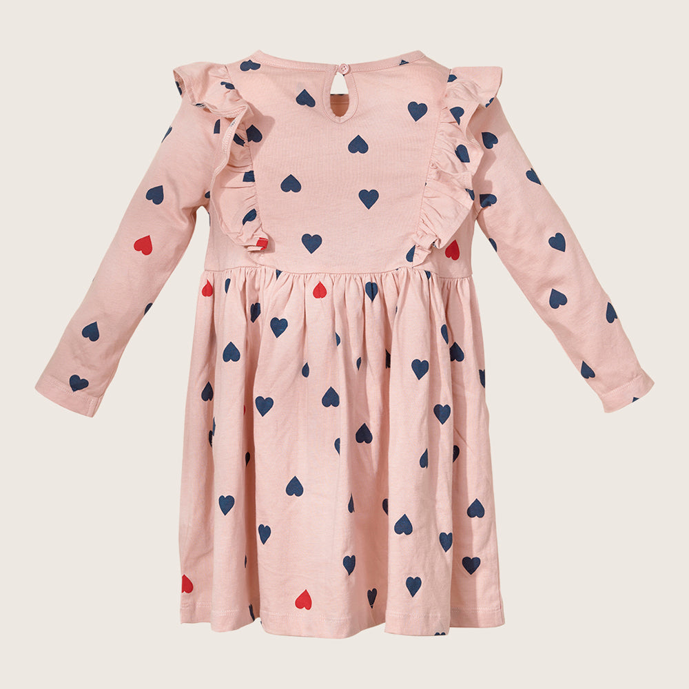 Rise Little Earthling Ruffle Long-Sleeve Dress