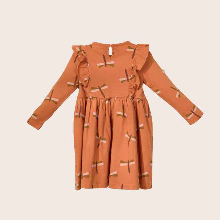 Rise Little Earthling Ruffle Long-Sleeve Dress