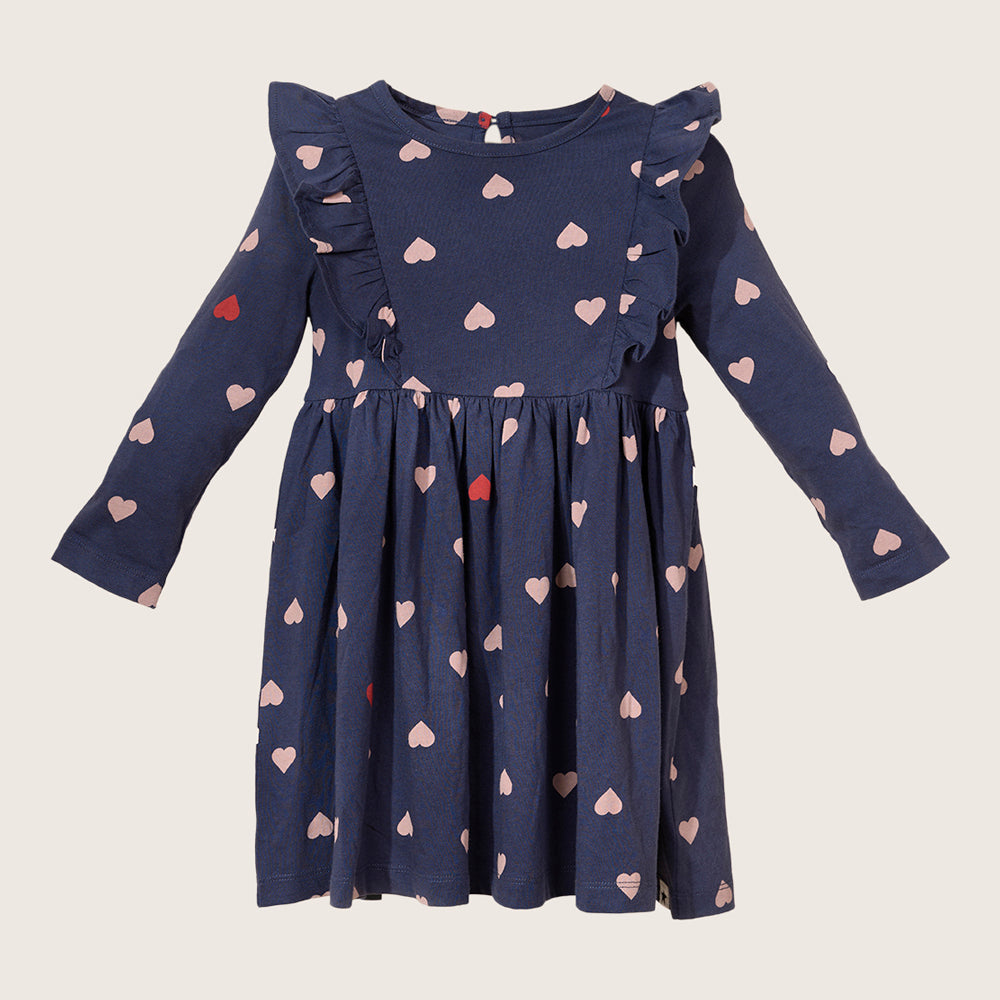 Rise Little Earthling Ruffle Long-Sleeve Dress