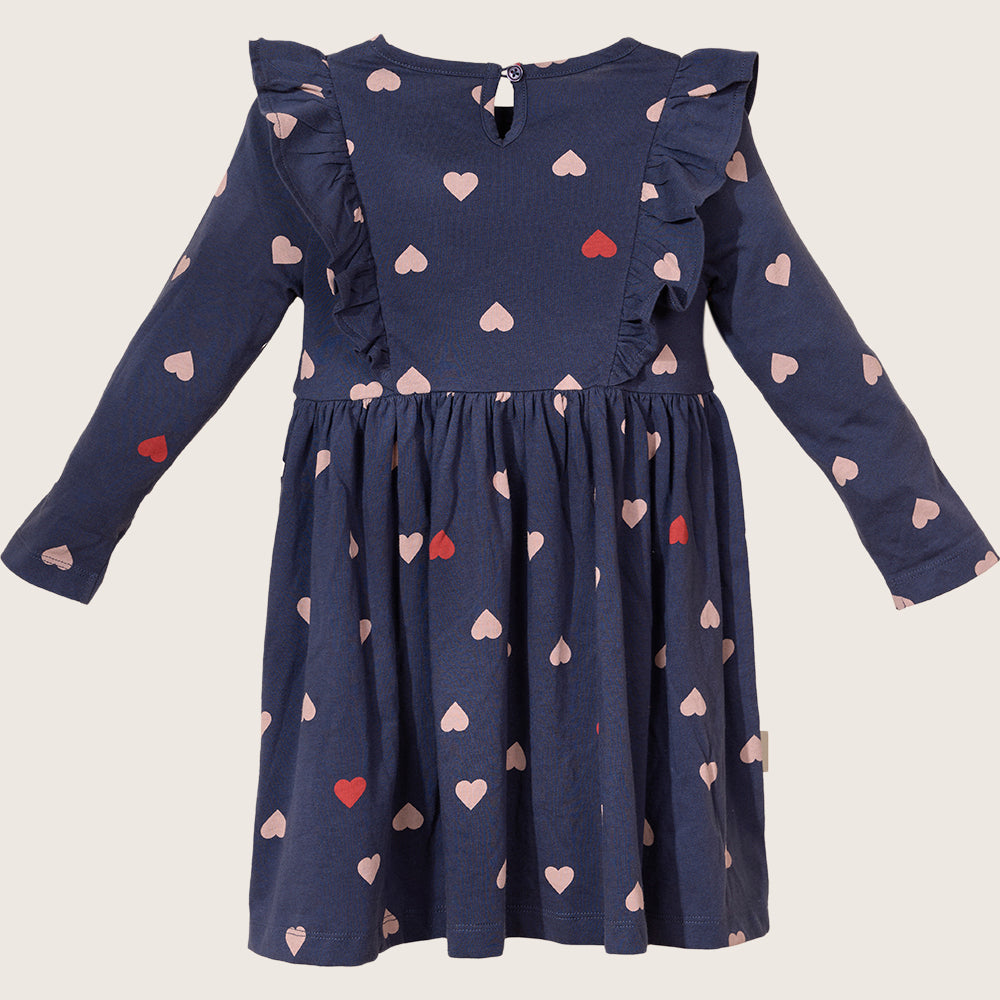 Rise Little Earthling Ruffle Long-Sleeve Dress