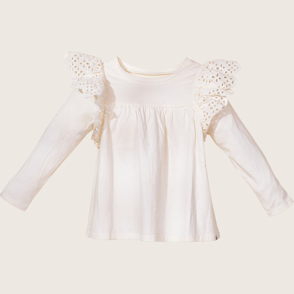 Rise Little Earthling Ruffle Shoulder Tee