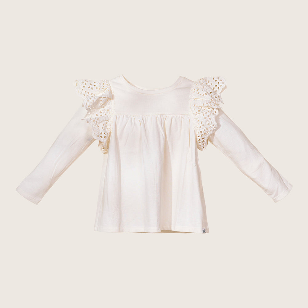 Rise Little Earthling Ruffle Shoulder Tee