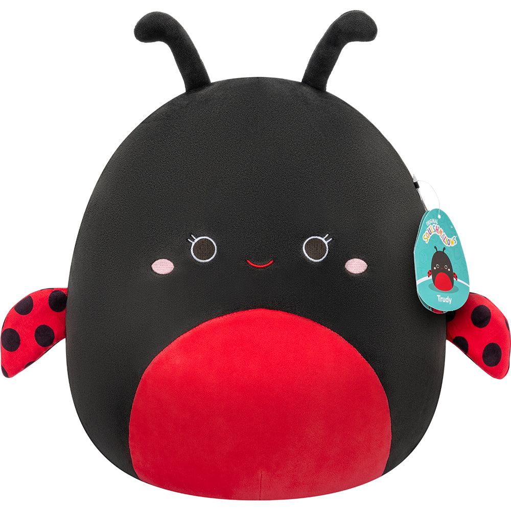 Squishmallows 14" Plush-Trudy - Black Ladybug